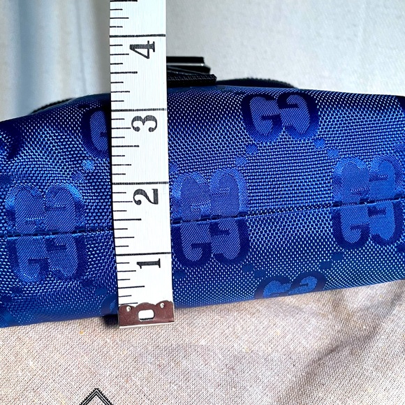 NWOT GUCCI Off The Grid Blue Nylon Messenger Crossbody with Dustbags - Picture 7 of 9